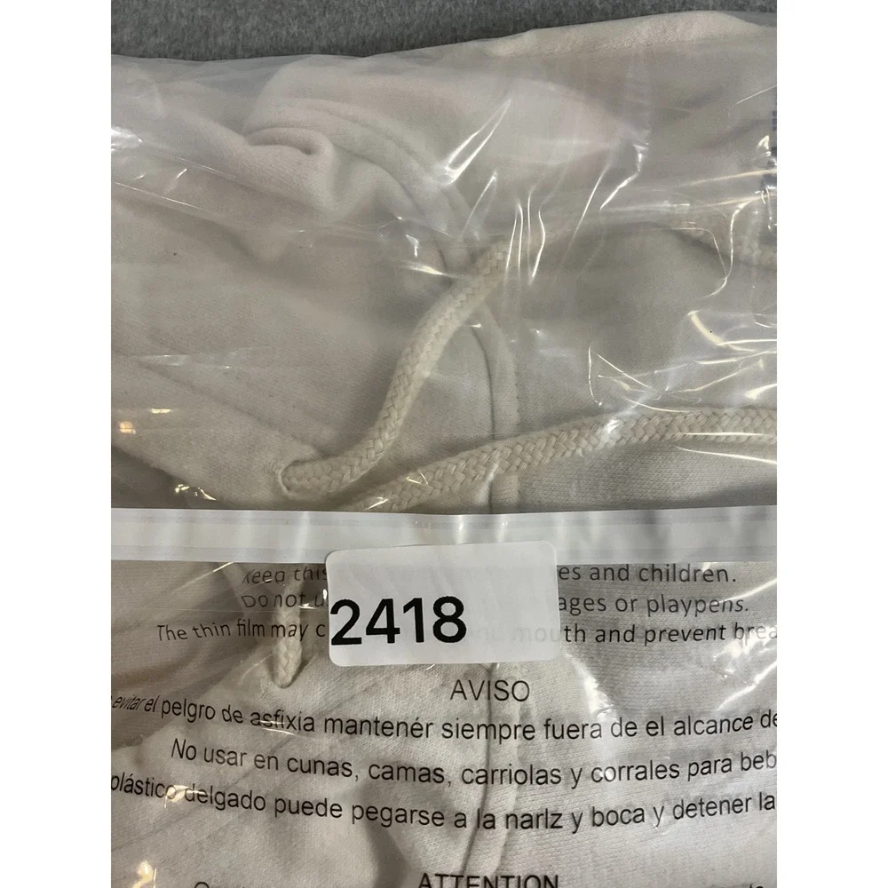 The North Face Mens Hoodie Off White Cream Never Stop Exploring Medium 2418